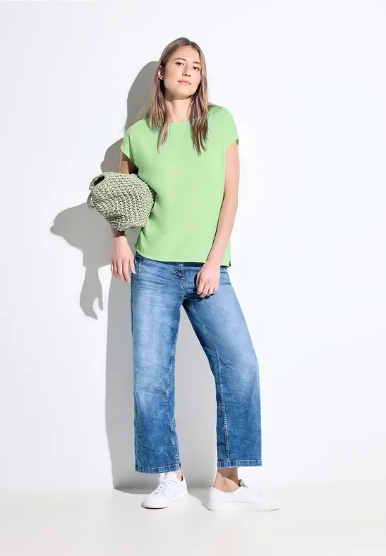 Thumbnail - Cecil Damen Viskose Bluse in Grün, Gr: XS