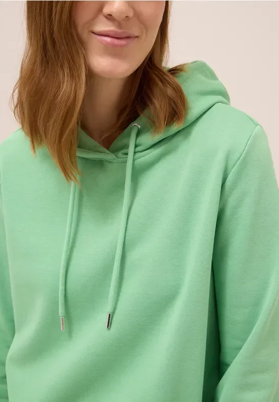 Cecil Damen Sweatshirt mit Kapuze in Grün, Gr: XXL