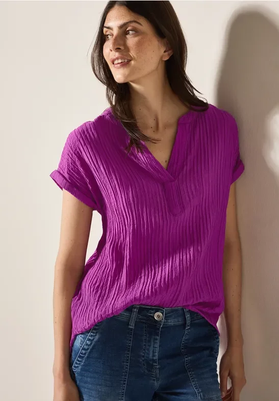 Cecil Damen Strukturbluse in Pink, Gr: L