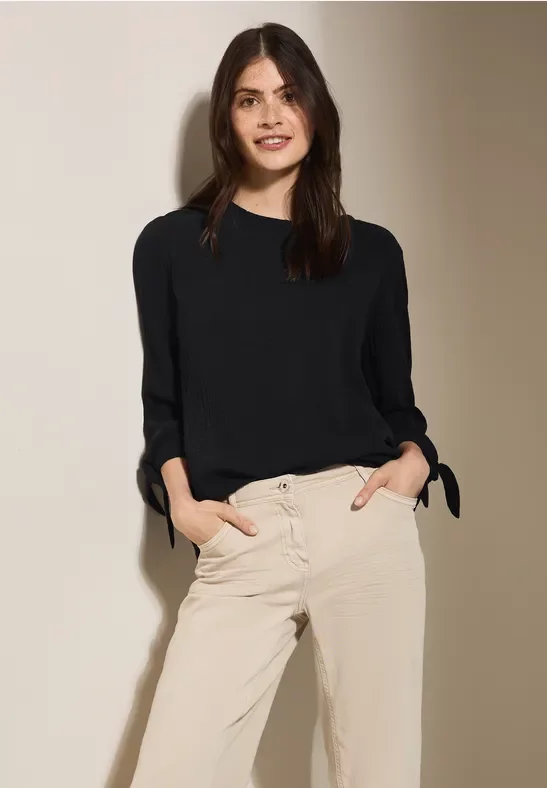 Cecil Damen Musselin Bluse in Schwarz, Gr: M