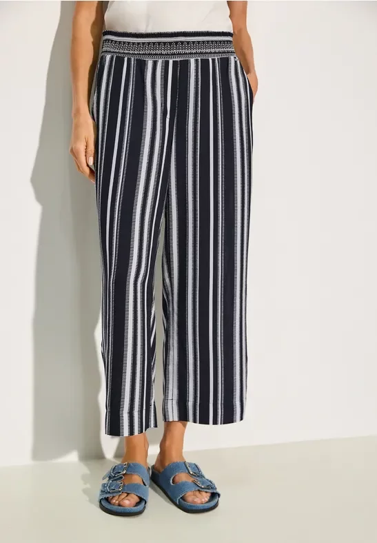 Cecil Damen Hose im Loose Fit in Blau, Gr: XXL