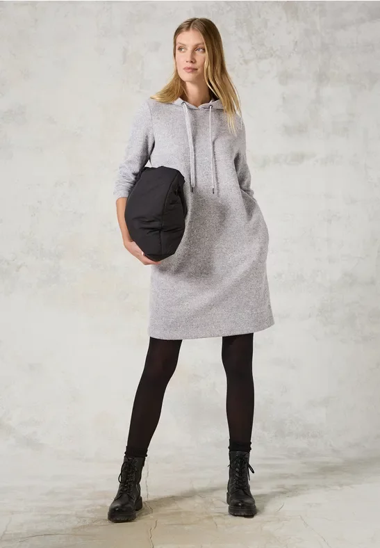 Cecil Damen Strickkleid mit Kapuze in Grau, Gr: XL