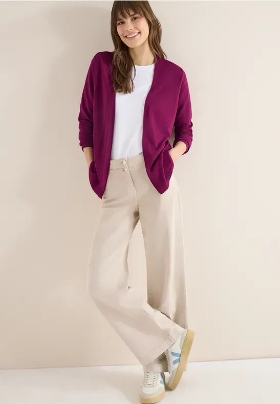 Cecil Damen Basic Cardigan in Pink, Gr: L