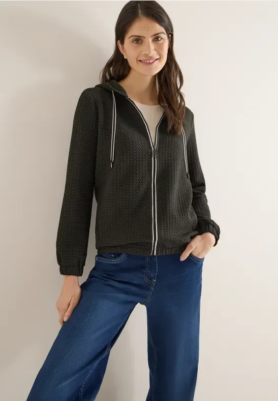 Cecil Damen Kapuzenjacke mit Struktur in Grün, Gr: XL