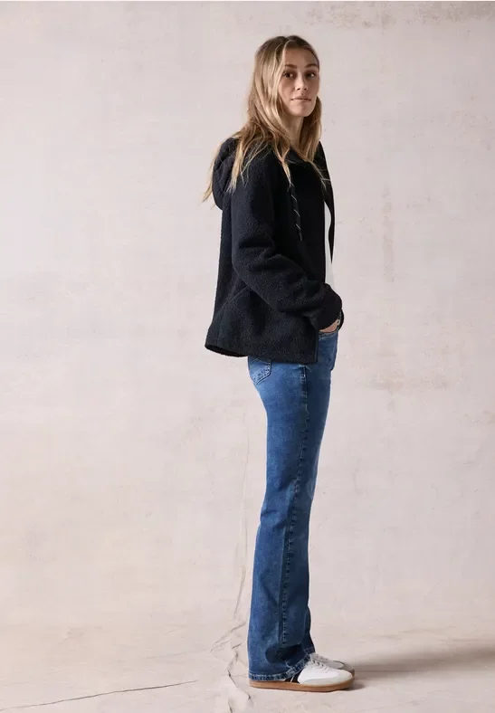 Cecil Damen Strukturmix-Jacke in Blau, Gr: S