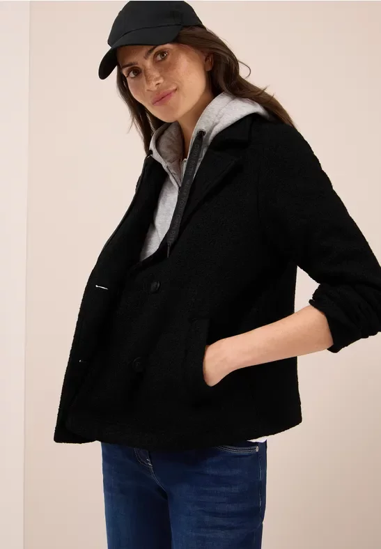 Thumbnail - Cecil Damen Trenchcoat mit Inlay in Schwarz, Gr: 3XL