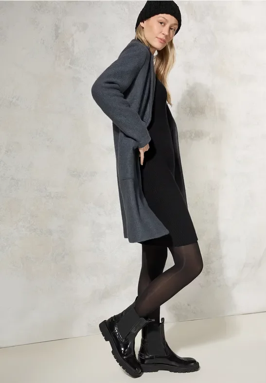 Thumbnail - Cecil Damen Strukturkleid in Schwarz, Gr: 3XL