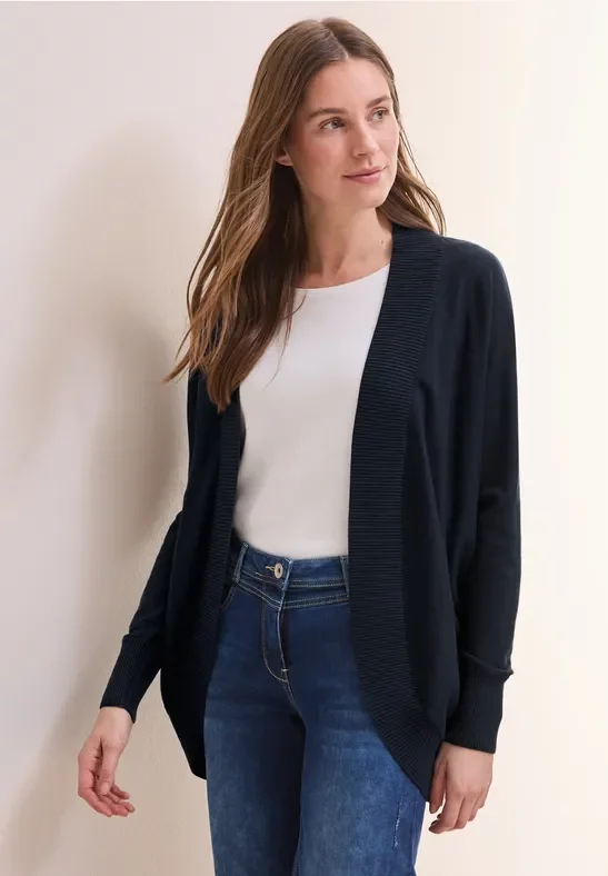 Cecil Damen Langer Dolman Cardigan in Blau, Gr: XS