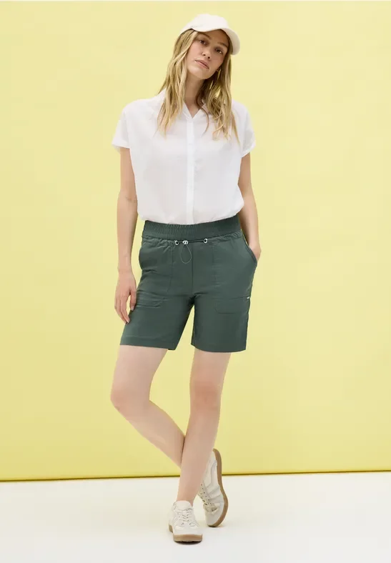 Thumbnail - Cecil Damen Leichte Shorts in Grün, Gr: M