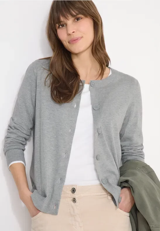 Cecil Damen Basic Cardigan in Grau, Gr: M