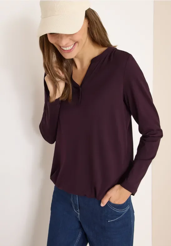 Cecil Damen Shirt im Tunika-Look in Rot, Gr: M