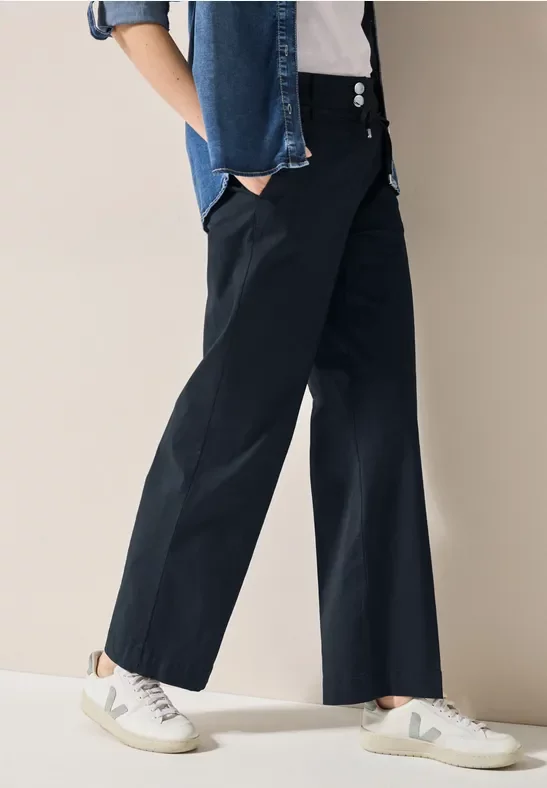 Thumbnail - Cecil Damen Wide Leg Hose in Blau, Gr: L