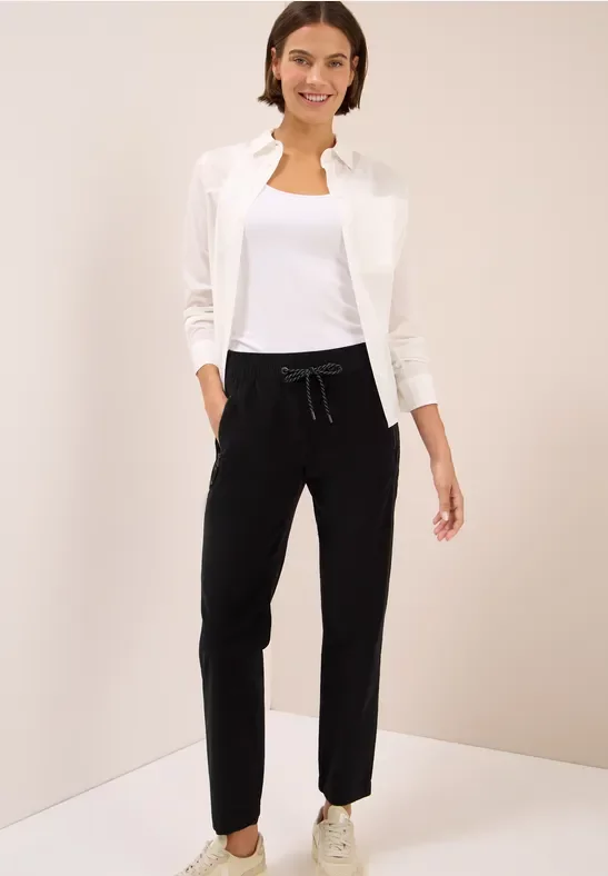 Cecil Damen Cordhose im Causal Fit in Grau, Gr: L
