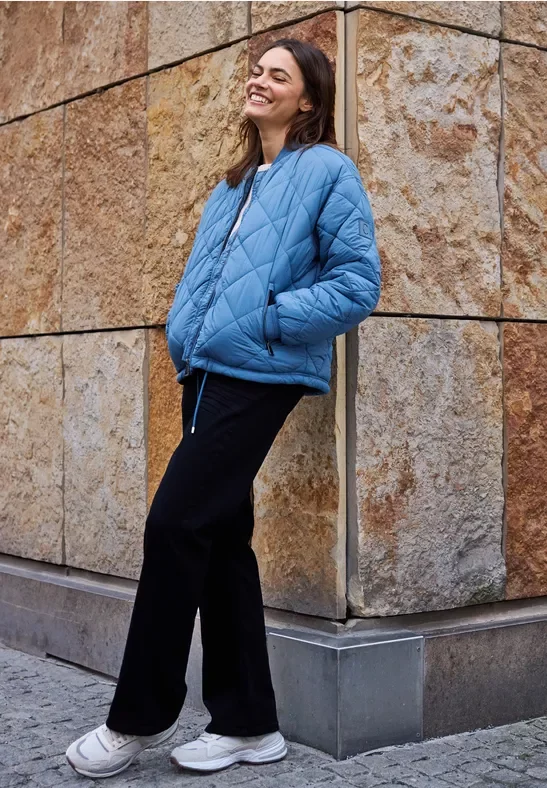 Thumbnail - Cecil Damen Blouson mit Steppmuster in Blau, Gr: M