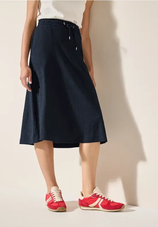 Cecil Damen Strukturrock in Blau, Gr: S