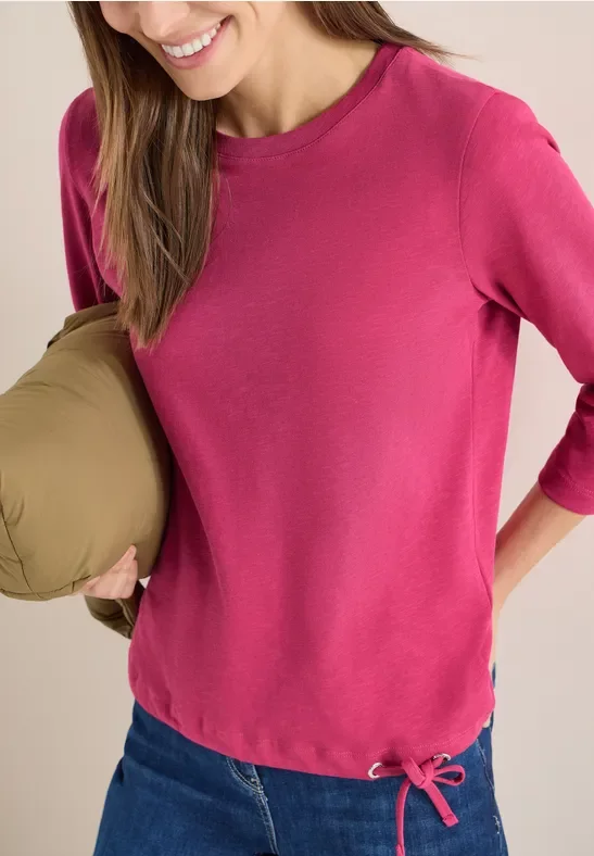 Cecil Damen Shirt mit Tunnelzug in Pink, Gr: XXL