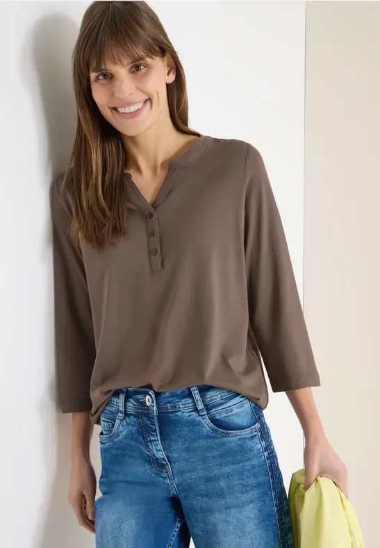 Cecil Damen Shirt im Tunika-Look in Beige, Gr: M