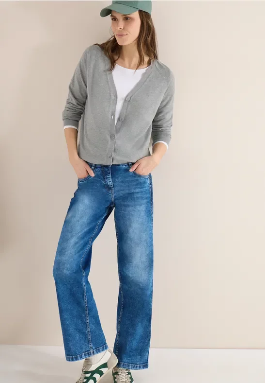 Cecil Damen Basic Cardigan in Grau, Gr: M