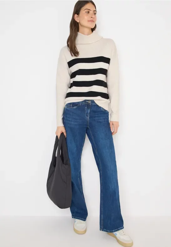 Thumbnail - Cecil Damen Softer Rollkragenpullover in Beige, Gr: M