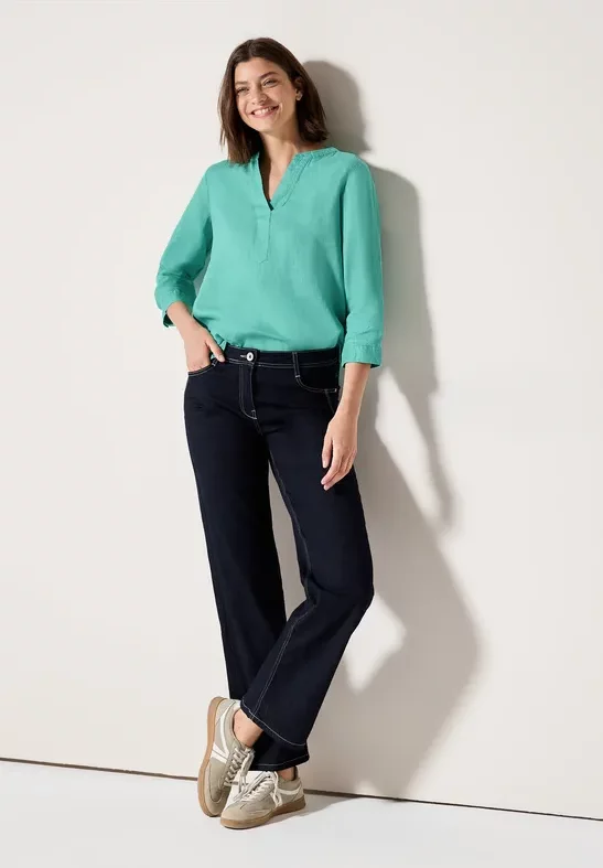 Cecil Damen Leinenbluse in Grün, Gr: L