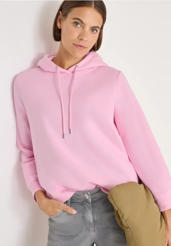 Cecil Damen Kapuzensweatshirt in Rosa, Gr: L