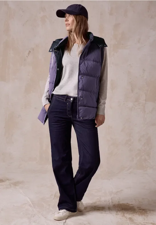 Thumbnail - Cecil Damen Weste mit Kapuze in Lila, Gr: XS