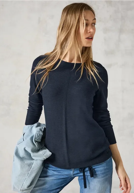 Thumbnail - Cecil Damen Feinstrickpullover in Blau, Gr: XS