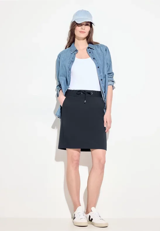 Cecil Damen Jersey Rock in Blau, Gr: XXL