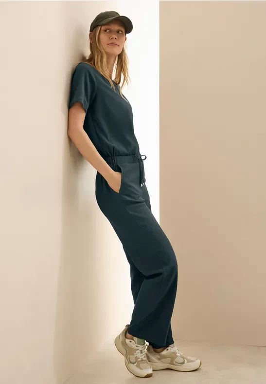 Cecil Damen Jumpsuit mit Struktur in Grün, Gr: XXL