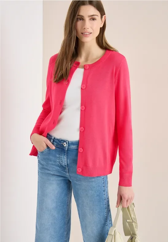 Cecil Damen Basic Cardigan in Rot, Gr: 3XL
