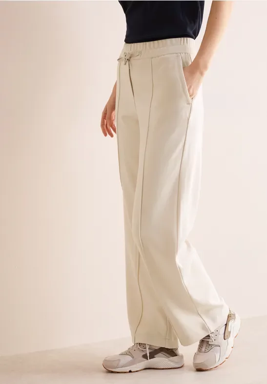 Cecil Damen Straight Leg Hose in Beige, Gr: XS