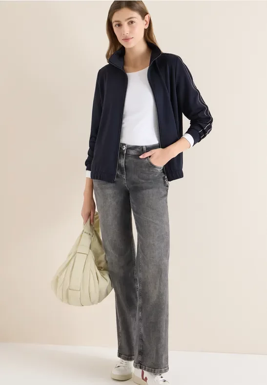 Cecil Damen Jacke mit Tape in Blau, Gr: XXL