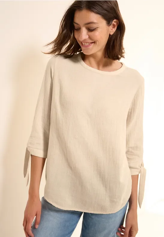 Cecil Damen Musselin Bluse in Beige, Gr: L