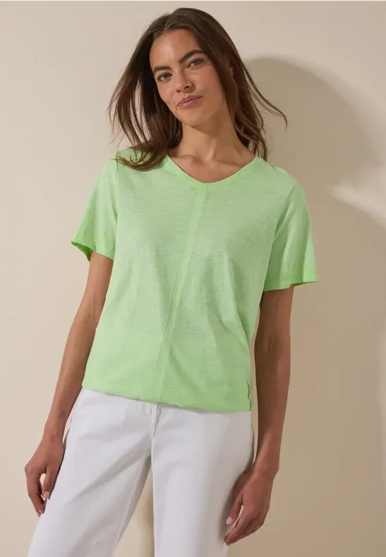 Cecil Damen Sommerliches T-Shirt in Grün, Gr: S