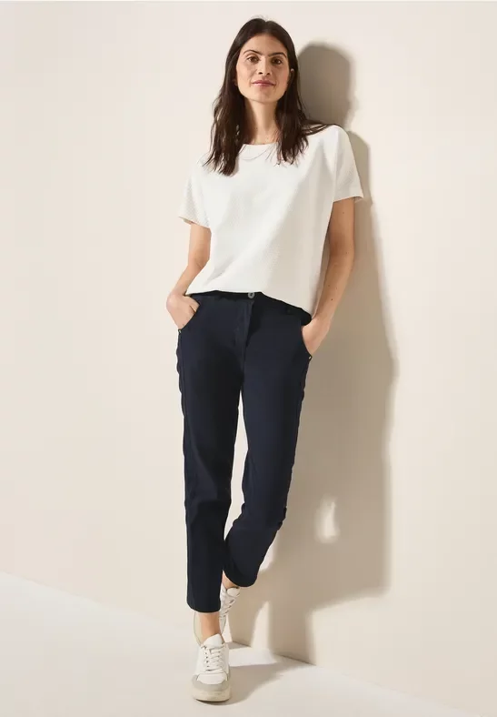 Thumbnail - Cecil Damen Straight Leg Hose in Blau, Gr: 32