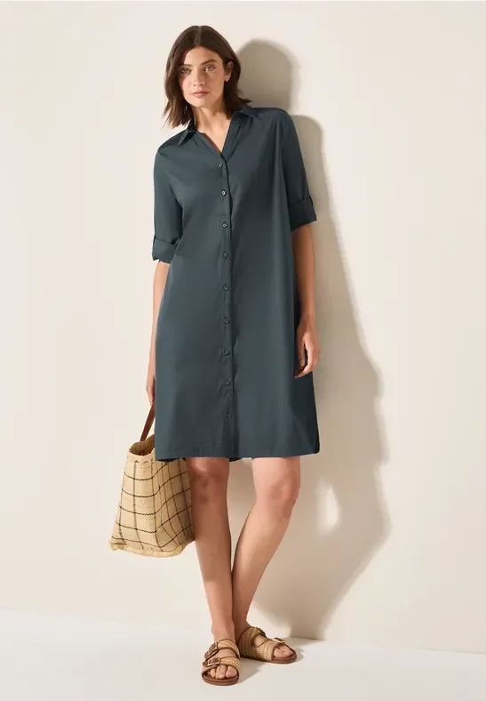 Cecil Damen Kleid mit Smok-Detail in Grün, Gr: L