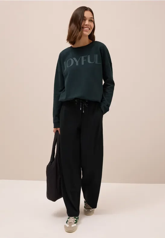 Thumbnail - Cecil Damen Straight Leg Hose in Schwarz, Gr: XL