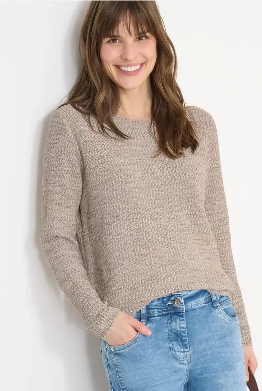 Cecil Damen Space Dye Pullover in Braun, Gr: XS