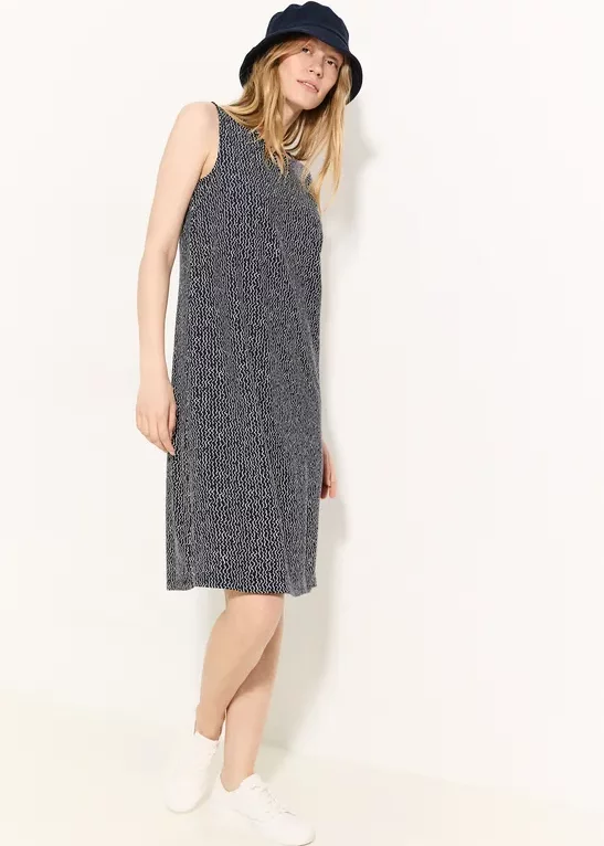 Cecil Damen Jersey Kleid mit Print in Blau, Gr: S