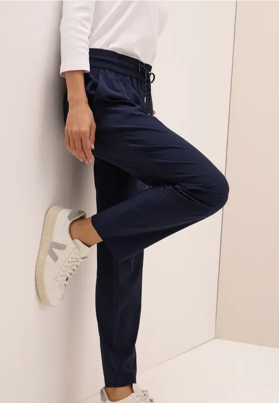 Thumbnail - Cecil Damen Hose im Casual Fit in Blau, Gr: M