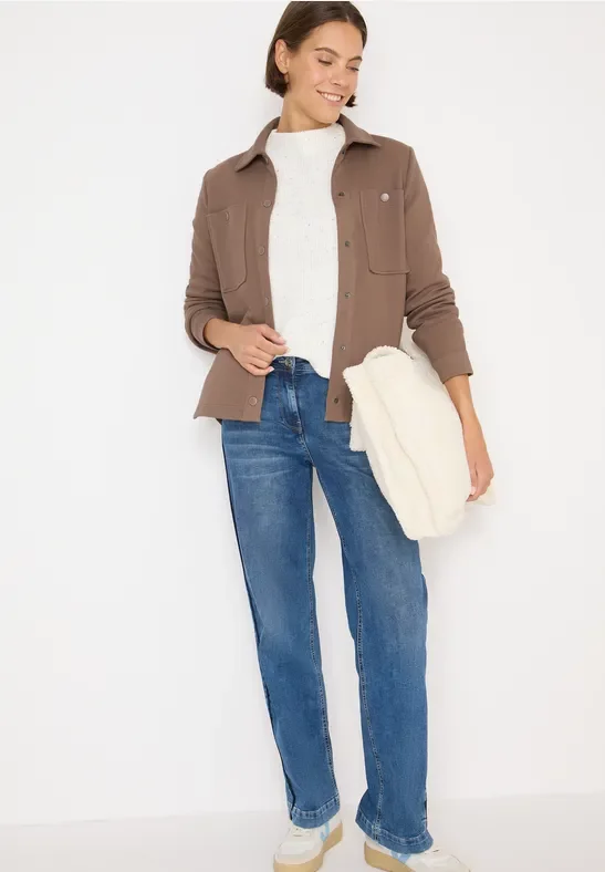 Cecil Damen Overshirt mit Struktur in Braun, Gr: S