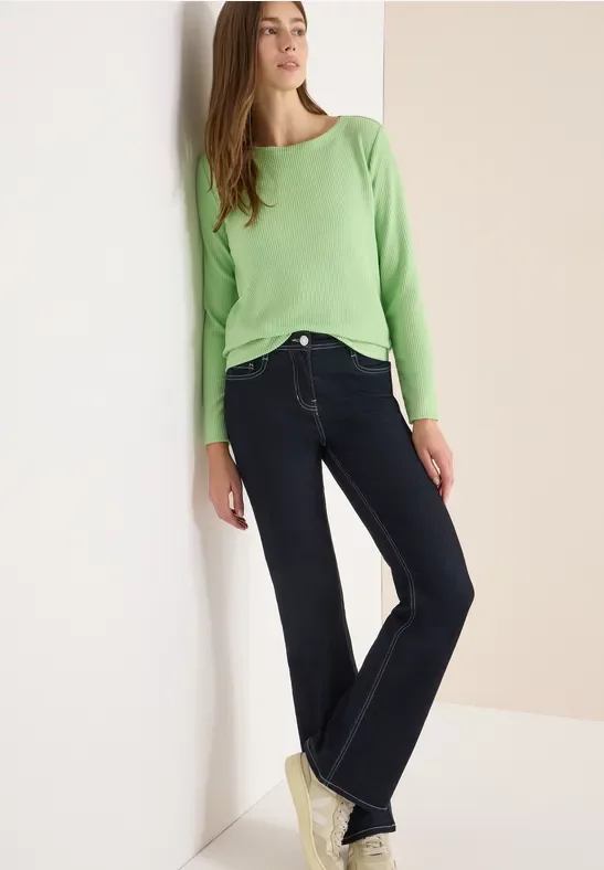 Cecil Damen Strukturshirt in Grün, Gr: XS