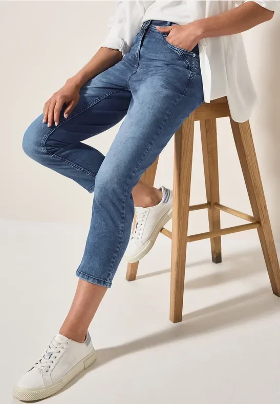 Thumbnail - Cecil Damen 3/4 Jeans in Blau, Gr: 36