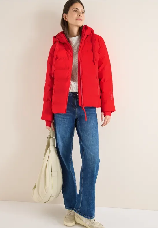 Cecil Damen Jacke mit verklebten Nähten in Orange, Gr: XS