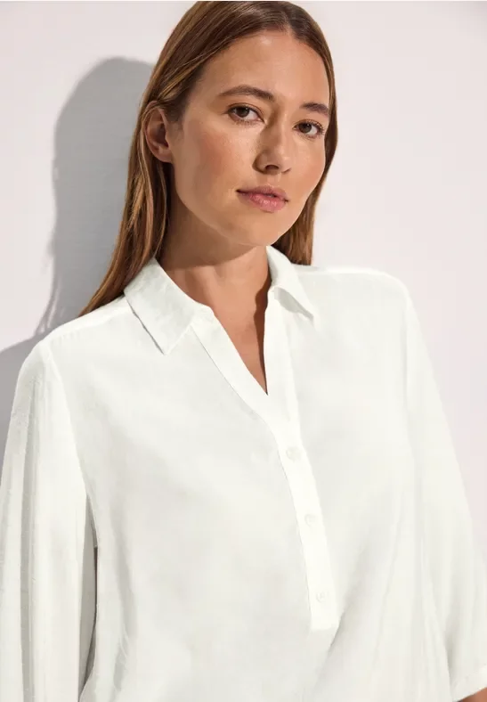 Cecil Damen Lange Bluse in Weiß, Gr: S