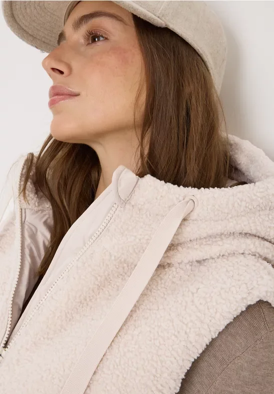 Cecil Damen Weste mit Strukturmix in Weiß, Gr: M