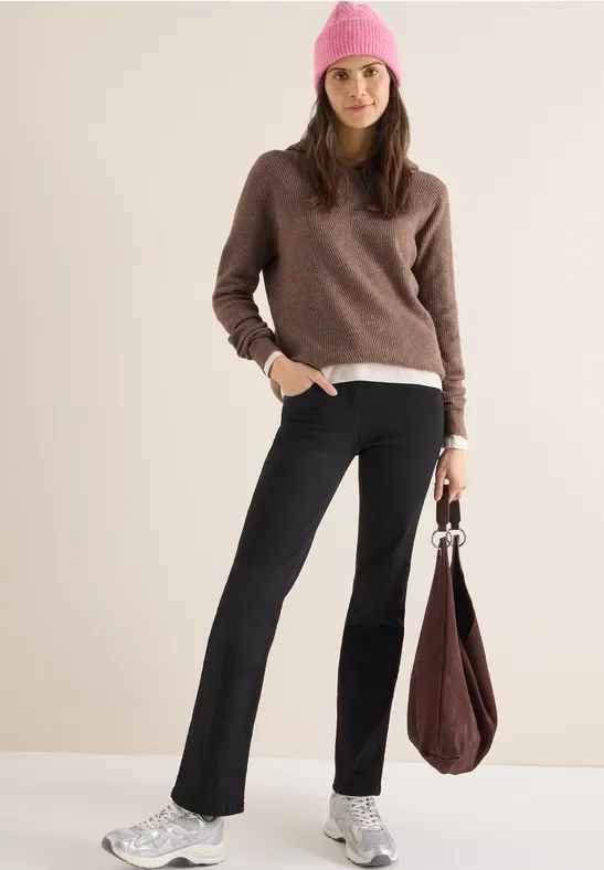 Cecil Damen Softer Kapuzenpullover in Braun, Gr: XS