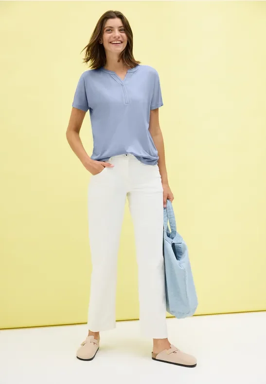 Cecil Damen Lässiges Shirt im Tunika Look in Blau, Gr: XL