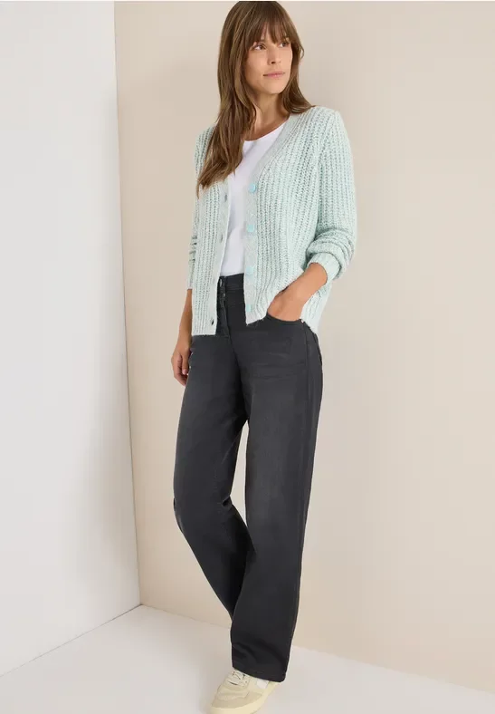 Cecil Damen Two Tone Cardigan in Blau, Gr: XS