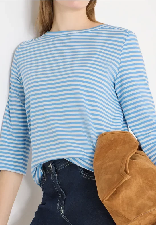 Cecil Damen Gestreiftes Shirt in Blau, Gr: L